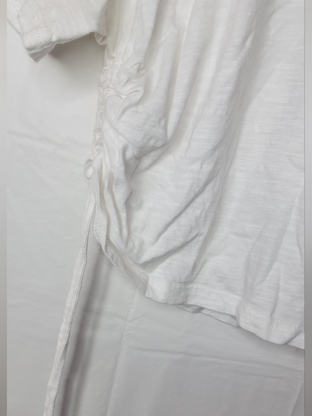 Universal Thread White Cropped Drawstring Tee - Picture 3 of 8